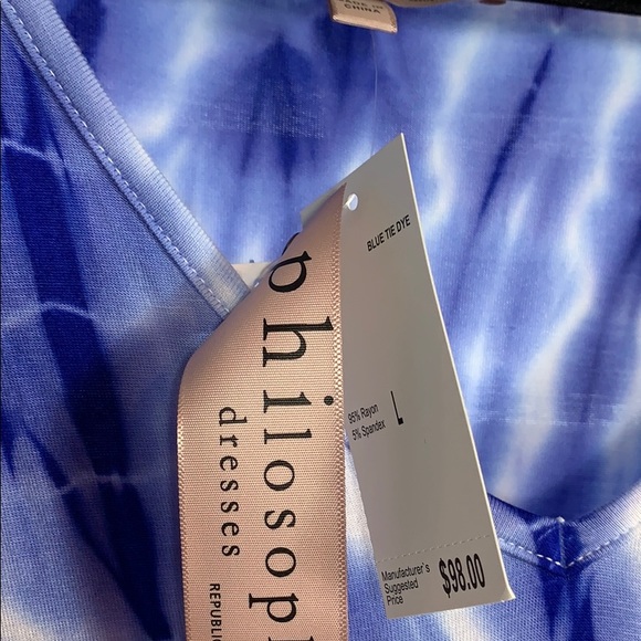 PHILOSOPHY blue Tie Dye Maxi Dress - Picture 5 of 8